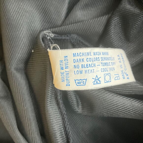 VTG 70's Vanity Fair 1XL Black Lace Trim Nylon Slip Dress Adjustable Whimsygoth - Picture 10 of 11